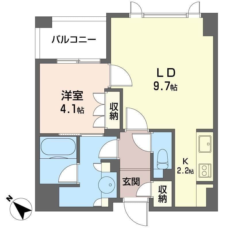 プライムメゾン銀座イースト 00805 間取り図