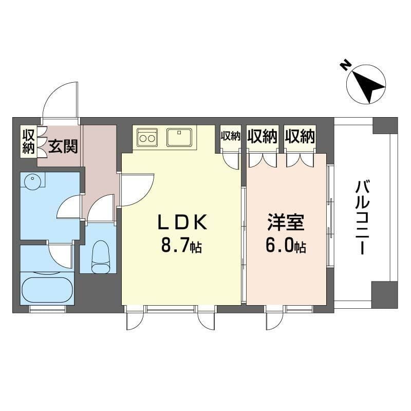 プライムメゾン銀座イースト 01011 間取り図