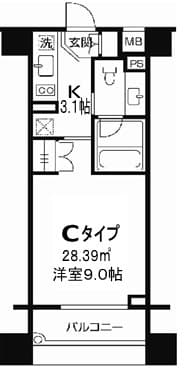 TLRレジデンス両国 0203 間取り図