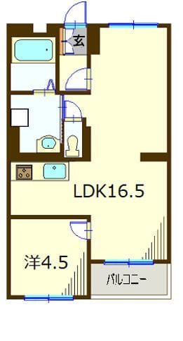 小峰ハイツ 202 間取り図
