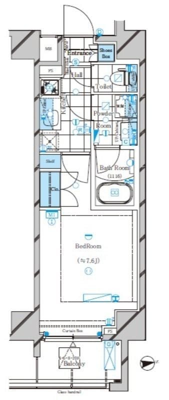 ドムス・スタイル神楽坂 601 間取り図