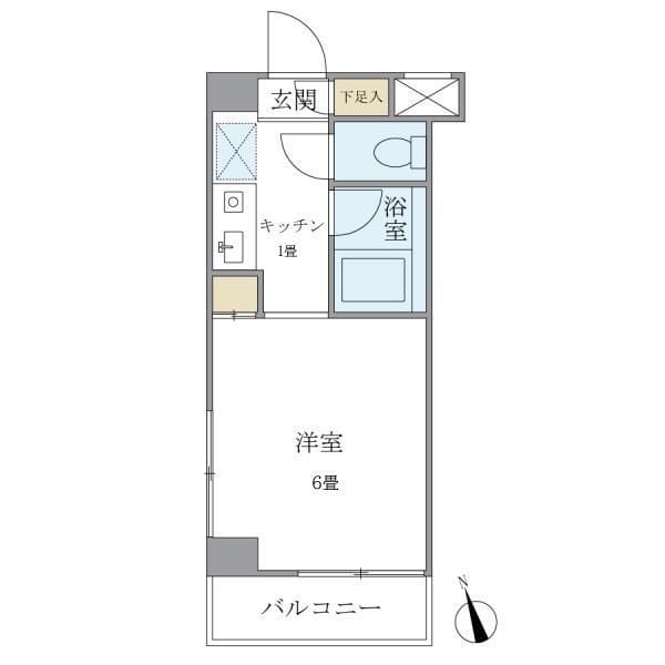 ブランシェ高輪 301 間取り図