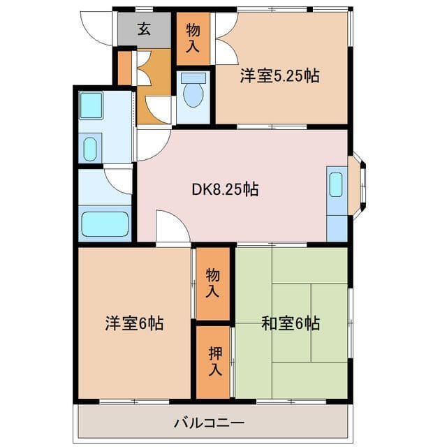 セントラルヴィレッジ 201 間取り図