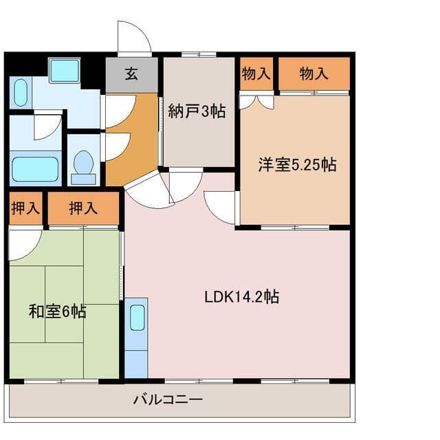 セントラルヴィレッジ 202 間取り図