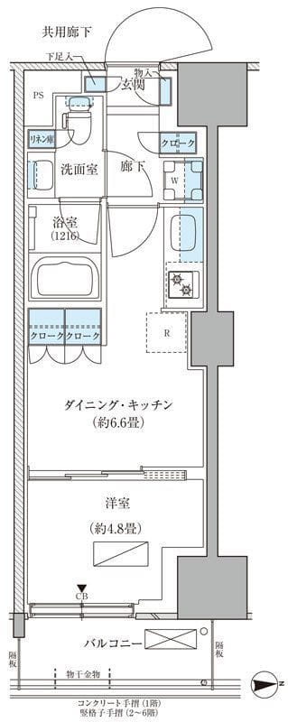 パークアクシス品川天王洲アイル 622 間取り図