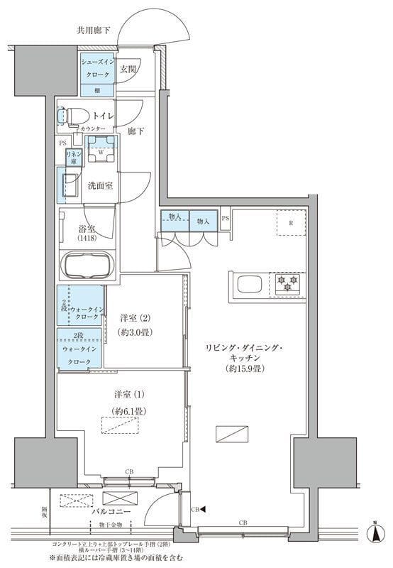 パークアクシス品川天王洲アイル 709 間取り図