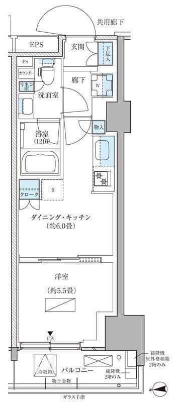 パークアクシス品川天王洲アイル 714 間取り図