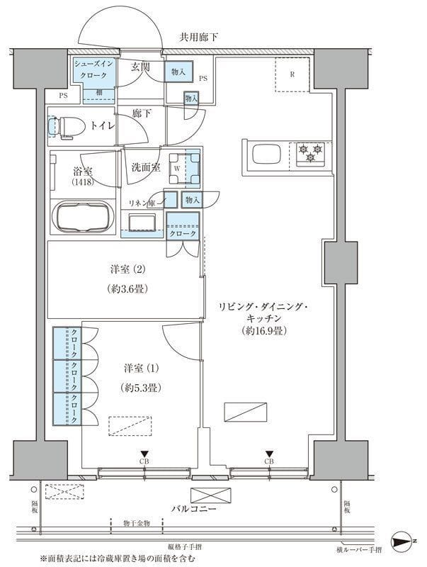 パークアクシス品川天王洲アイル 815 間取り図