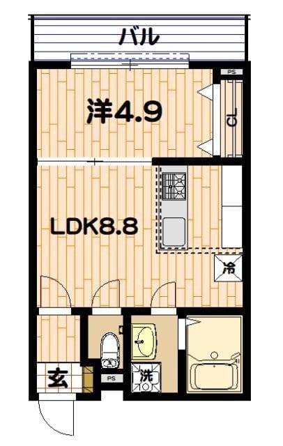アルドゥール上永谷壱番館 202 間取り図