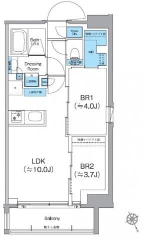 クレヴィアリグゼ日暮里根岸 0701 間取り図