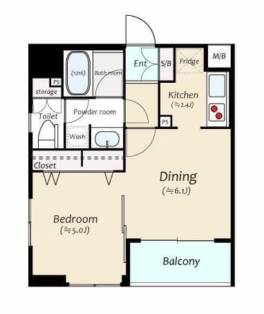 ラ・グラースダイヤモンドマンション鳥越 301 間取り図