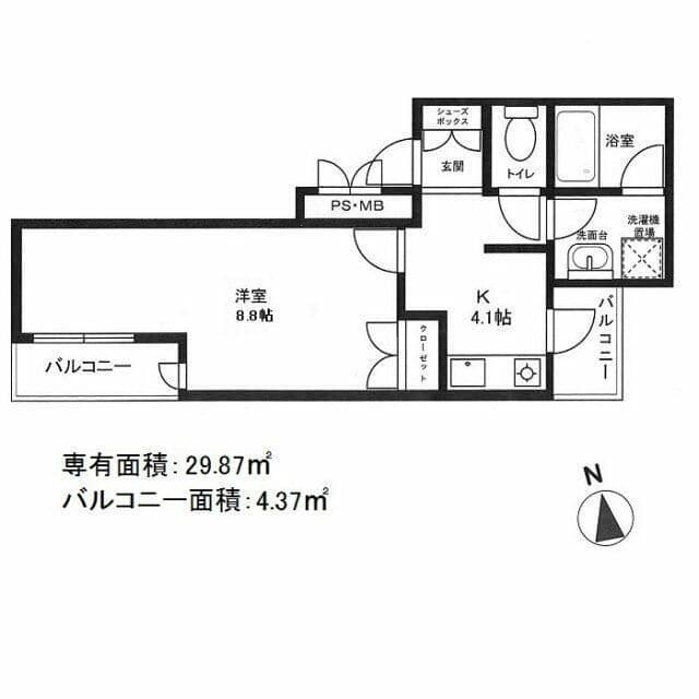 セレーノS2 101 間取り図