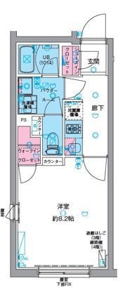GENOVIA鵜の木(ジェノヴィア鵜の木) 407 間取り図