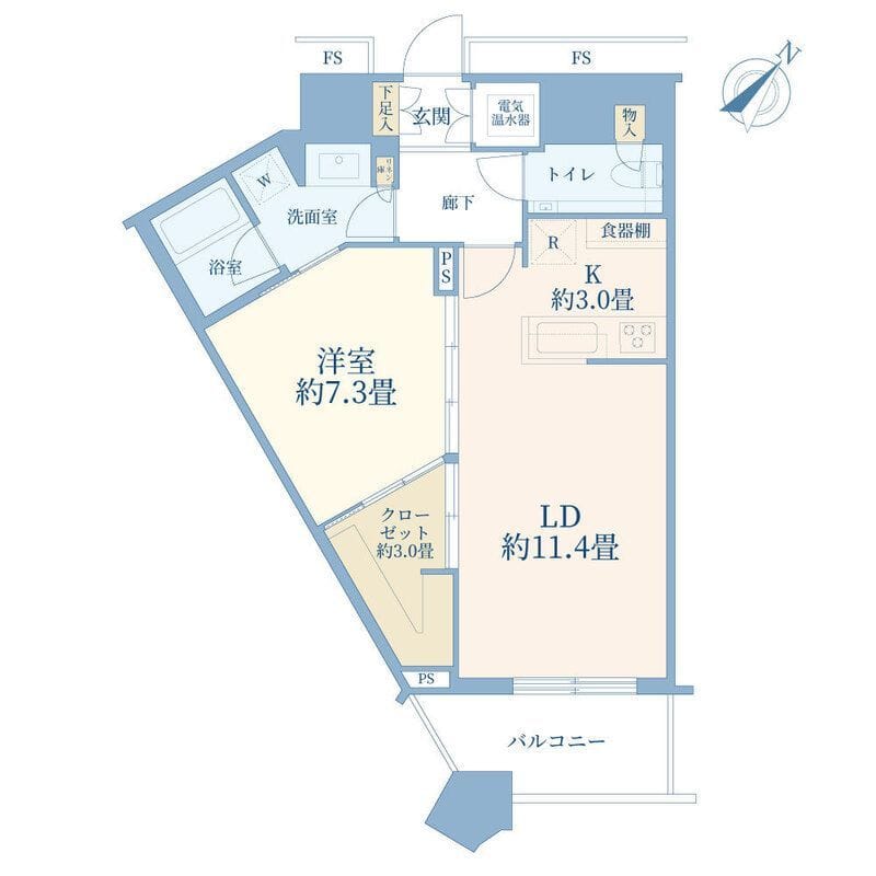 勝どきザ・タワー 3110 間取り図