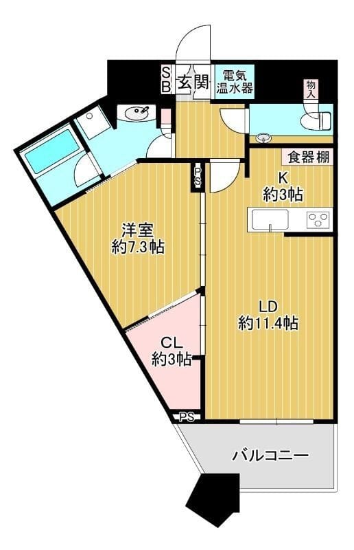 勝どきザ・タワー 31F 間取り図