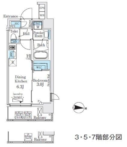 イプセ住吉 603 間取り図