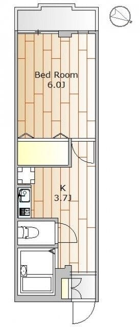 フラッツ東亜 307 間取り図