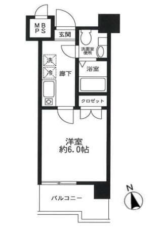 ドゥーエ川口 402 間取り図