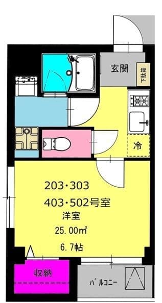b’CASA TOKIO 203 間取り図