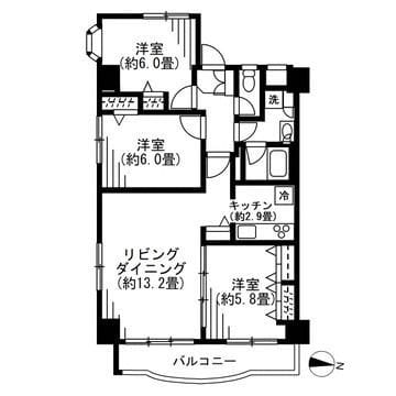 SOCIETY NAKANO FUJIMICHO 401 間取り図
