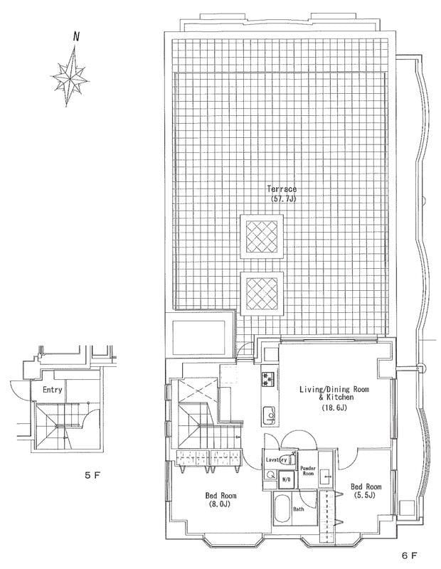SOCIETY NAKANO FUJIMICHO 601 間取り図