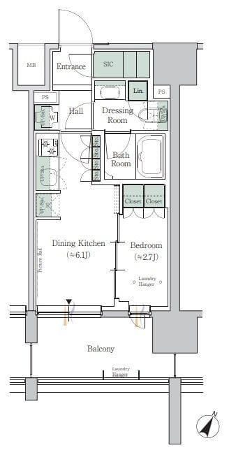 ONE ROOF RESIDENCE TAMACHI 315 間取り図
