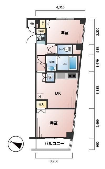 ルーブル石神井公園 504 間取り図