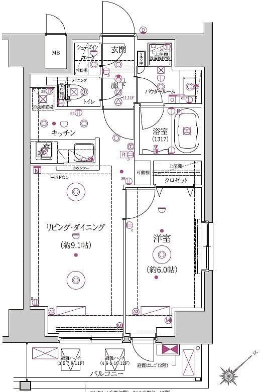 RELUXIA東向島 903 間取り図