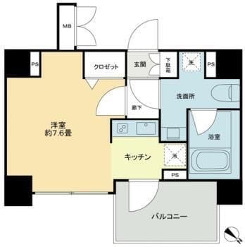 KDA SHINAGAWA OSAKI 1002 間取り図