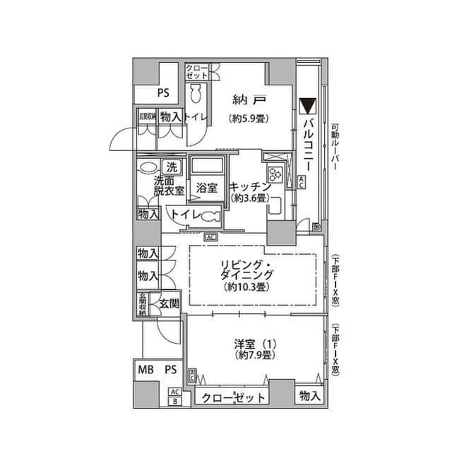 東雲キャナルコートCODAN20号棟 0507 間取り図