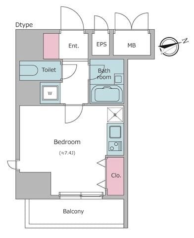 レジディア東品川 0407 間取り図
