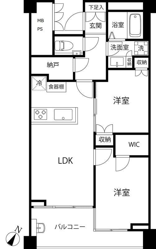 フィールド川和 0201 間取り図