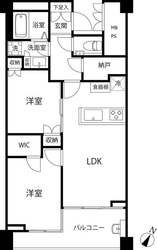 フィールド川和 0202 間取り図