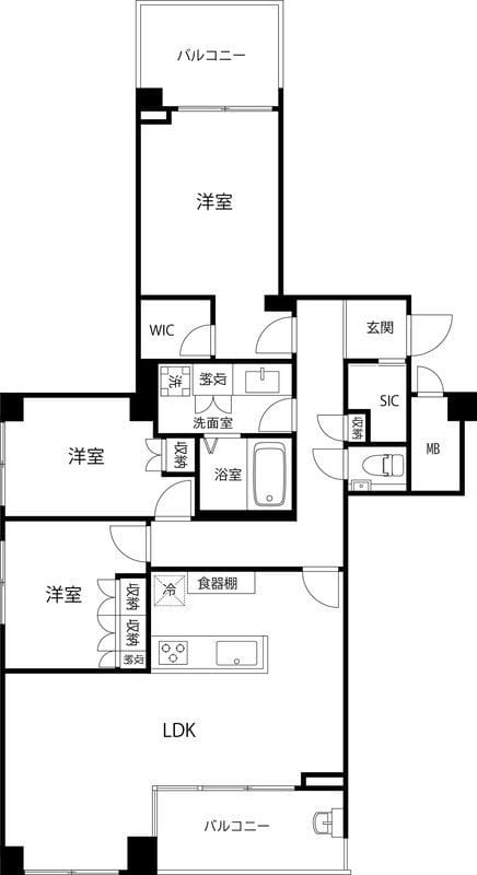 フィールド川和 0502 間取り図