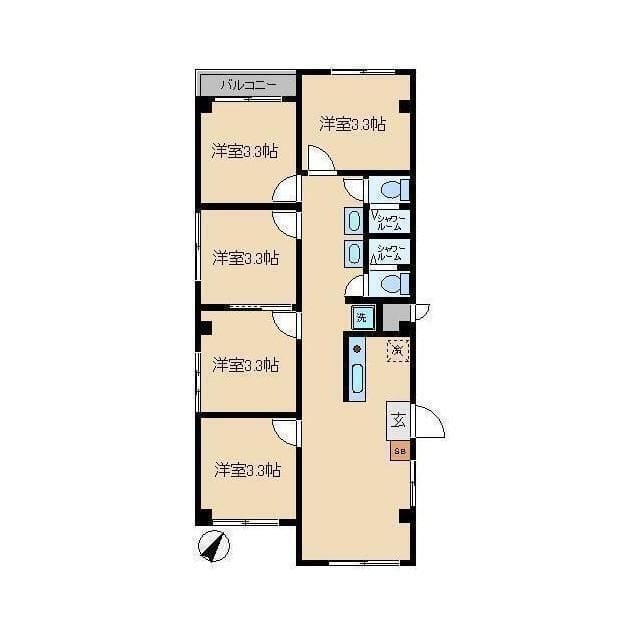 アクセス東和 401 間取り図