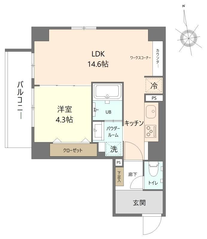 ブリスコート 503 間取り図
