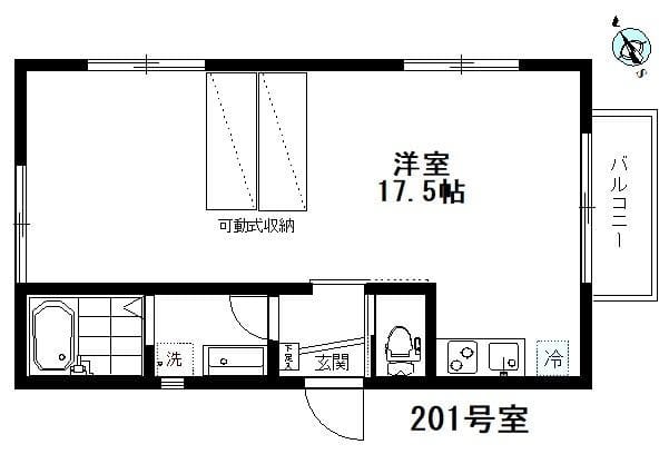 メゾンノワール西小山 201 間取り図