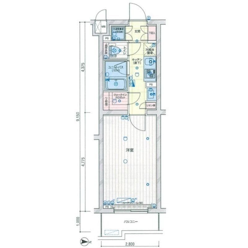 ルーブル新宿西落合八番館 202 間取り図