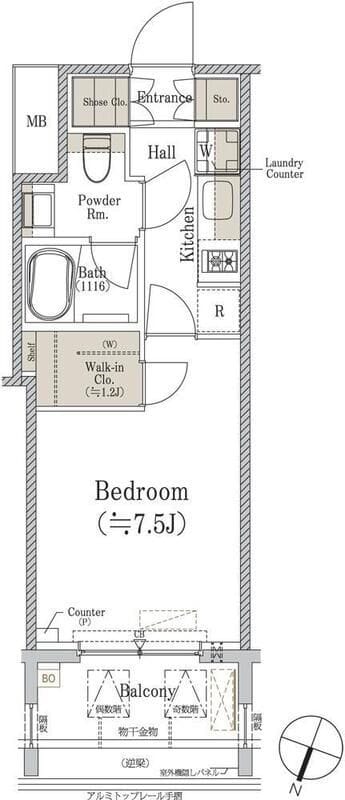 パークホームズ千代田淡路町 421 間取り図