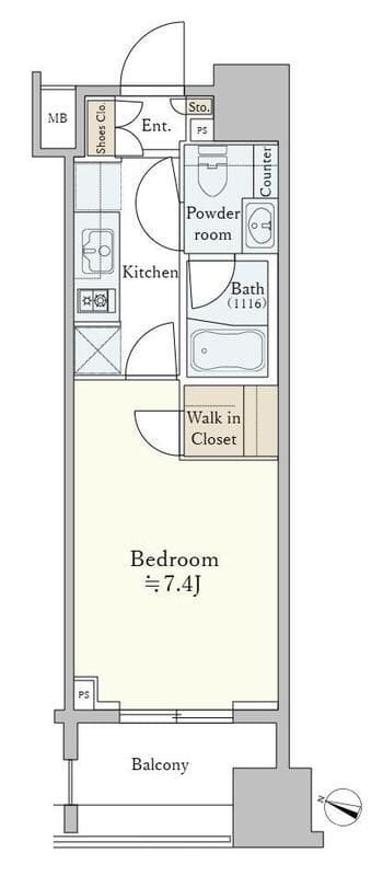 パークホームズ千代田淡路町 509 間取り図