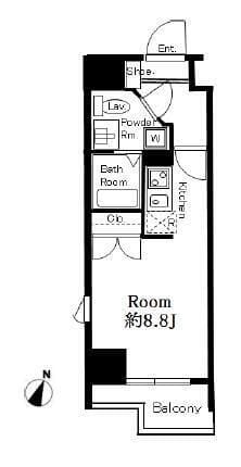 ドゥーエ国府台 1003 間取り図