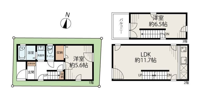 三宿貸家 24万円/なし/なし 間取り図