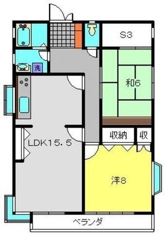 上菅田町貸家 201 間取り図