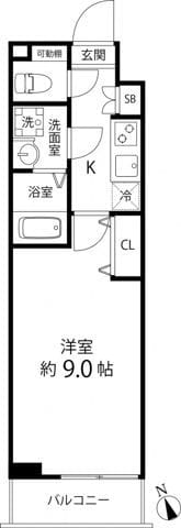 プレール・ドゥーク成増 309 間取り図
