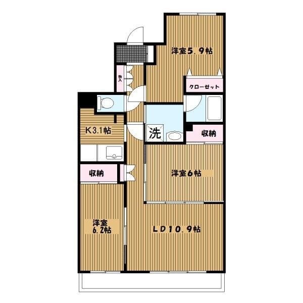 スミスあおやま 303 間取り図