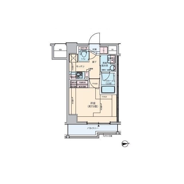 ロアール大鳥居 203 間取り図