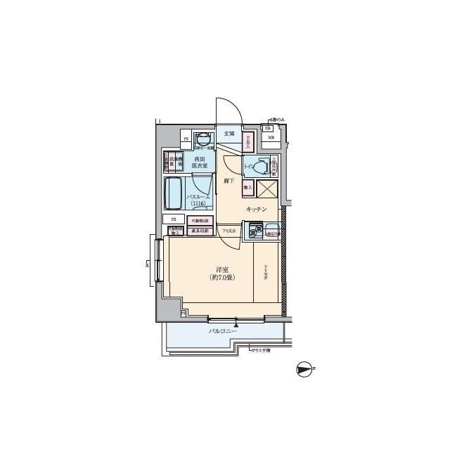 ロアール大鳥居 601 間取り図