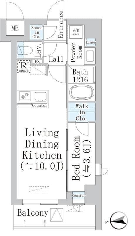 アーデル浮間舟渡 203 間取り図