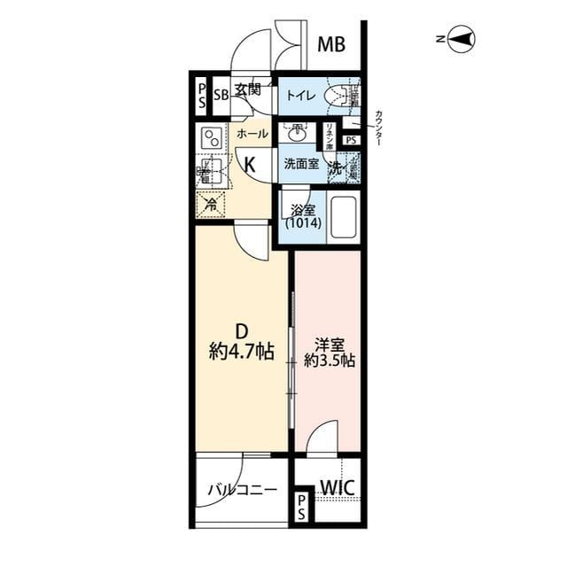 プレール・ドゥーク赤塚 103 間取り図