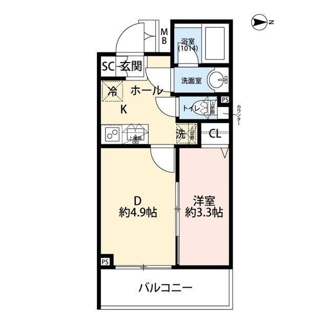 プレール・ドゥーク赤塚 207 間取り図